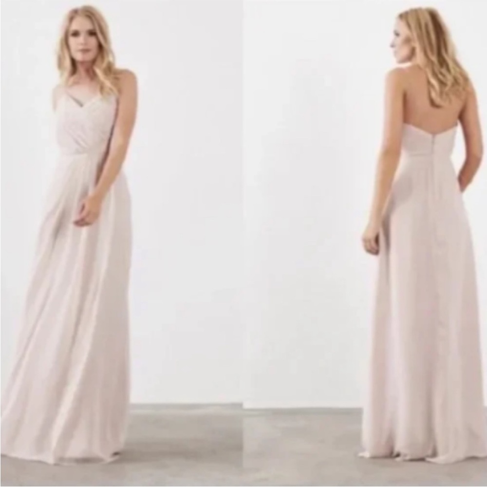 Weddington Way Camille Pleated Gown in Champagne 0